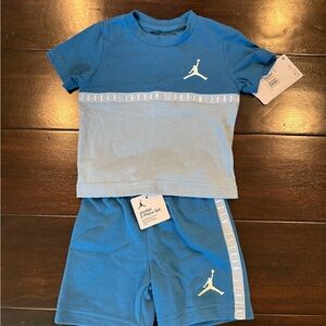 Jordan Kids Two-Tone Blue Short Set